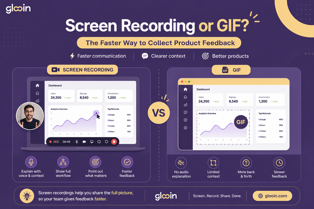 GIF vs. Screen Recording: Which One Delivers Clearer Feedback and Faster Decisions?