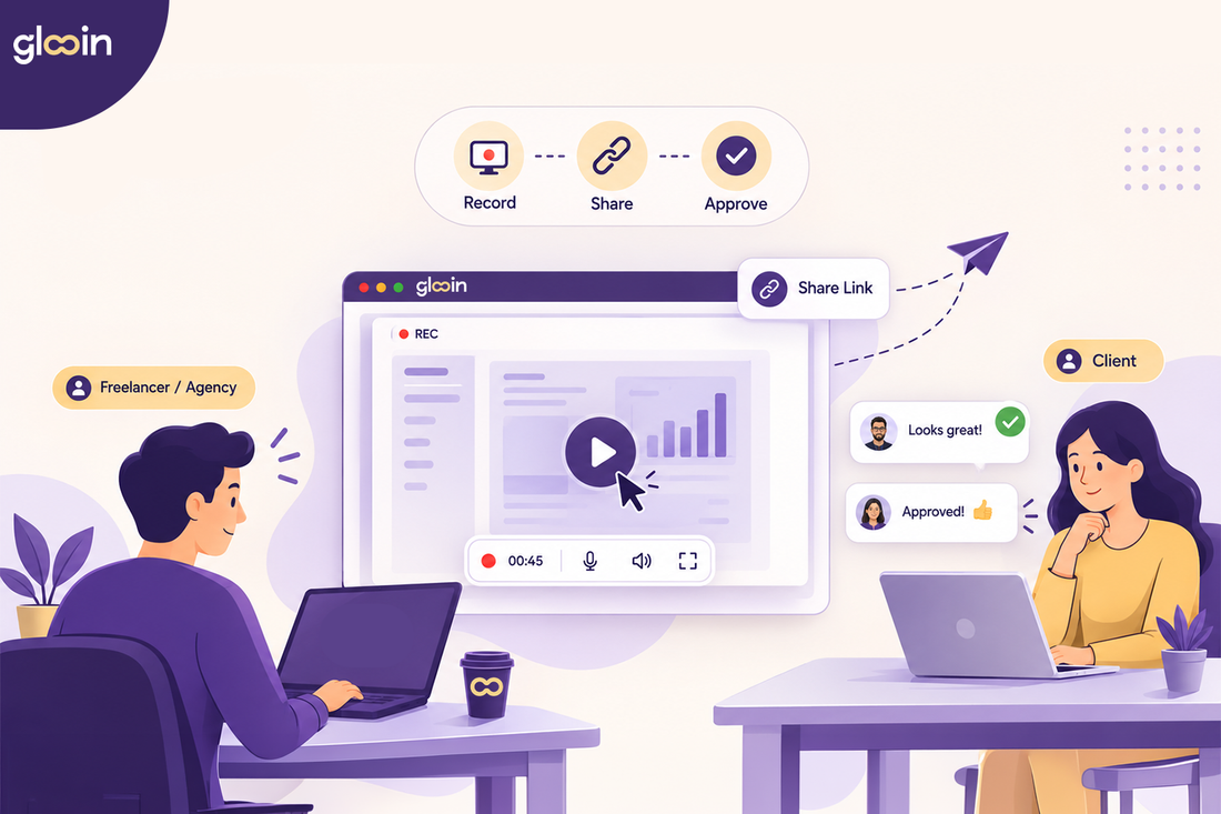Freelancer & Agency-Client Communication: How Glooin Makes Feedback, Updates, and Approvals Faster