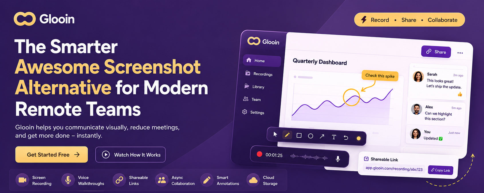 Glooin: The Smarter Awesome Screenshot Alternative for Modern Remote Teams