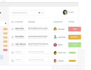 Task management interface with tasks assigned to different users